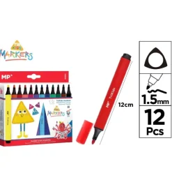 Rotuladores Colores Triangular 12U