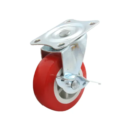 Rueda PU/PVC Con Freno