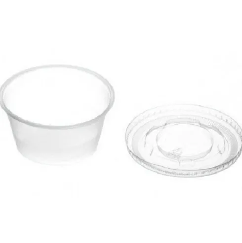 Salsera Blanca con Tapa Transparente 30CC