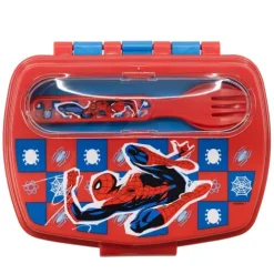 Sandwichera con Cubiertos Spiderman Arachnid Grid