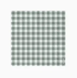 Servilletas Cuadros Verde 33x33cm