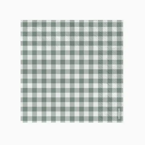 Servilletas Cuadros Verde 33x33cm