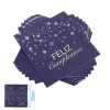Servilletas Feliz Cumple Azul Oscuro 33x33cm