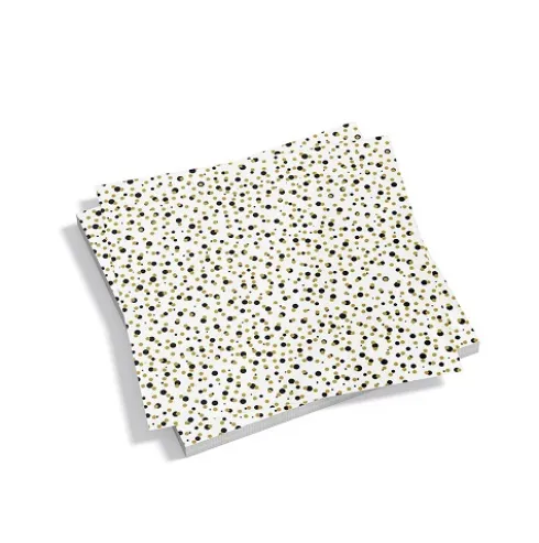 Servilletas Puntos Blanco/Negro 20uds