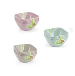 Set 4 Bols Cuadrados Opal 175ml VRM
