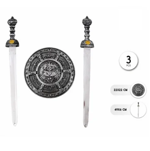 Set Caballero 2 Espadas y Escudo