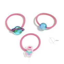 Set Coleteros Gomas Infantiles Rosa 3pcs