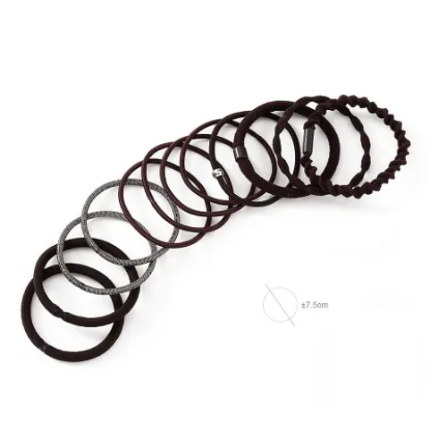 Set Coleteros Gomas Marrón 12pcs