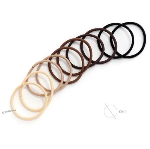 Set Coleteros Gomas Marrones 10pcs