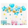 Set de Globos Azul Oro Blanco 32pcs
