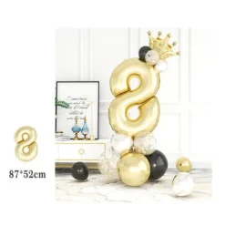 Set de Globos Dorado 18pcs