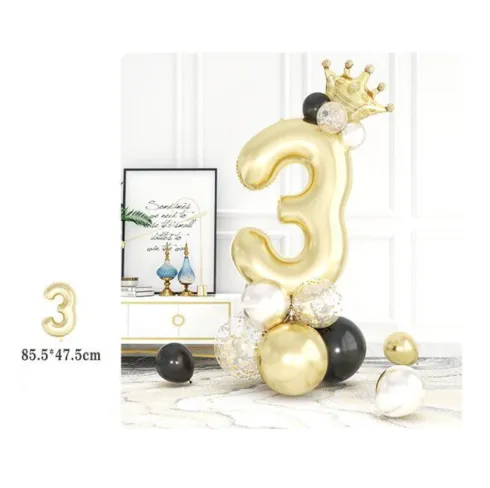 Set de Globos Dorado 18pcs