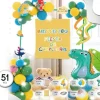 Set Globos con Cartel Dino 51pcs