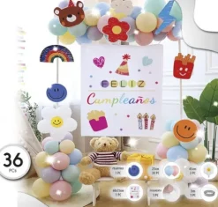 Set Globos con Cartel Oso 36pcs