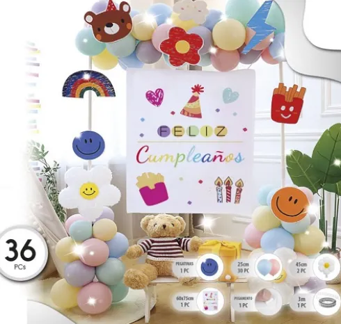 Set Globos con Cartel Oso 36pcs