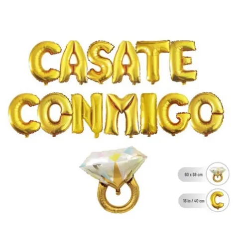 Set Globos Cásate Conmigo 14pcs