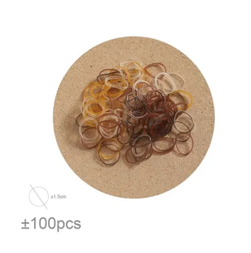 Set Gomas Elásticas Marrones 100pcs