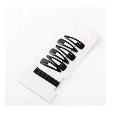 Set Horquillas y Pinzas Negro 12pcs