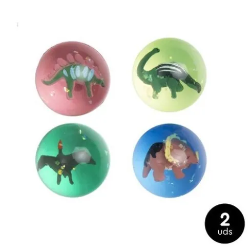 Set 2 Juguetitos Para Piñata Pelotas Dino 4.5cm Surtido
