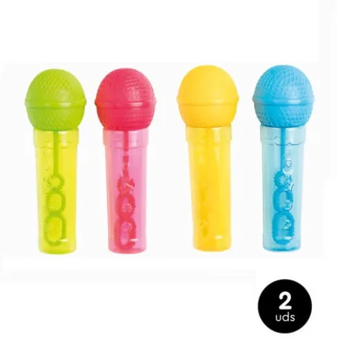 Set 2 Juguetitos Para Piñata Pomperos Micrófono