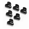 Set Mini Pinzas Para Cabello Acrílica Negro 6pcs