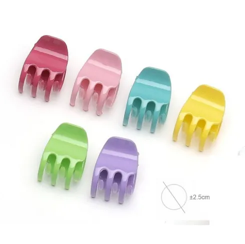Set Mini Pinzas Para Cabello Multicolor 6pcs