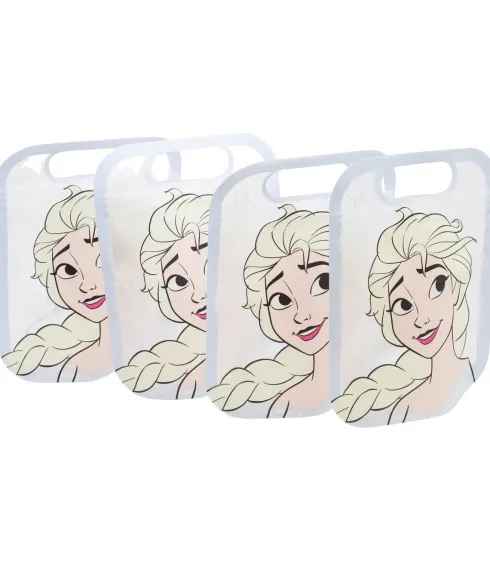 Set 4PCS Bolsa Con Cierre ZIP Frozen Snowy Tale