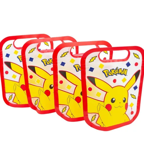 Set 4PCS Bolsa Con Cierre ZIP Pokemon Blue Team