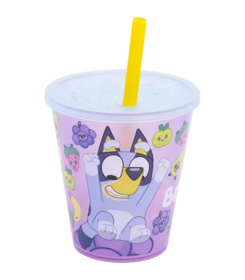 Set 4PCS Vaso Caña PP Joy 285 ML Bluey