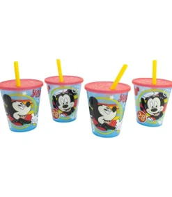 Set 4PCS Vaso Caña PP Joy 285 ML Mickey