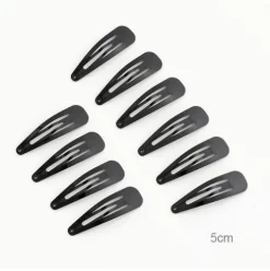 Set Pinzas Para Cabello Negro 10pcs