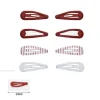 Set Pinzas Para Cabello Rojo 8pcs