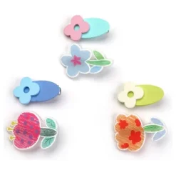 Set Pinzas Pelo Flores 2pcs