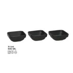 Set 3 Salseras Aperitivo Melisa 100ML 8,3X8,3X3,2CM