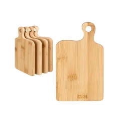 Set 4 Tablas Bambú Pequeño