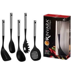 Set 5 Utensilios Mango Acero