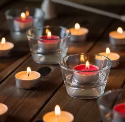 Set 50 Velas de Té Sin Aroma Blanco 4H