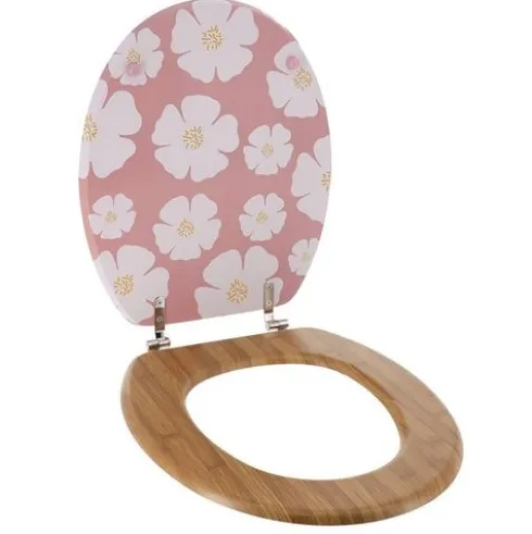 Tapa WC MDF – Aspecto Bambú Flower Power