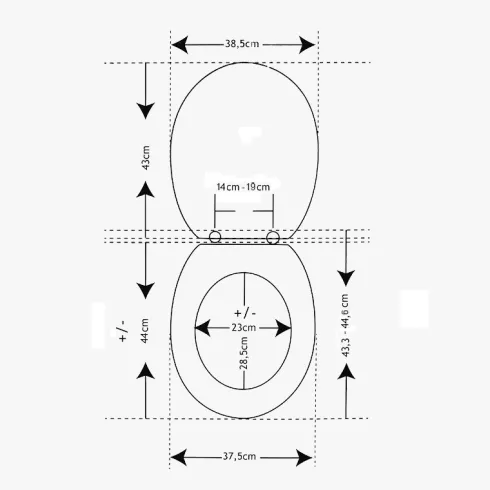 Tapa WC MDF – Gris