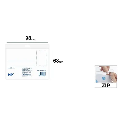 Tarjeta Identificación Horizontal Con ZIP