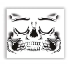 Tatuaje Cara Esqueleto 30x14cm