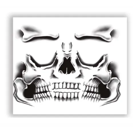 Tatuaje Cara Esqueleto 30x14cm
