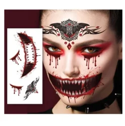 Tatuaje Cara Vampiro 30x13cm