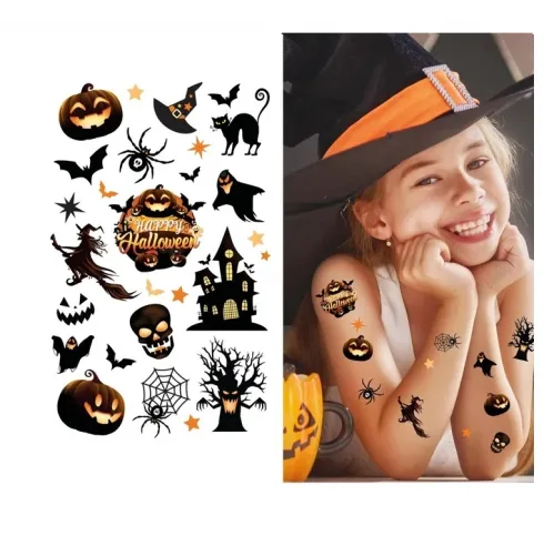 Tatuaje Halloween Infantil 14x22cm