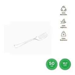 Tenedor Mini Reutilizable Transparente 10,7CM