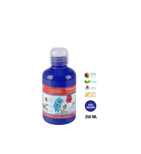 Témpera 250ml Azul Oscuro
