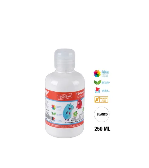 Témpera 250ml Blanco