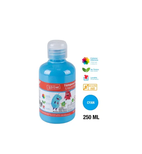 Témpera 250ml Cian