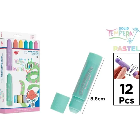 Témpera Sólida Pastel 12U