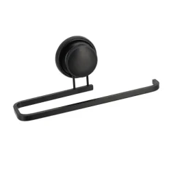 Toallero Ventosa Aluminio Negro